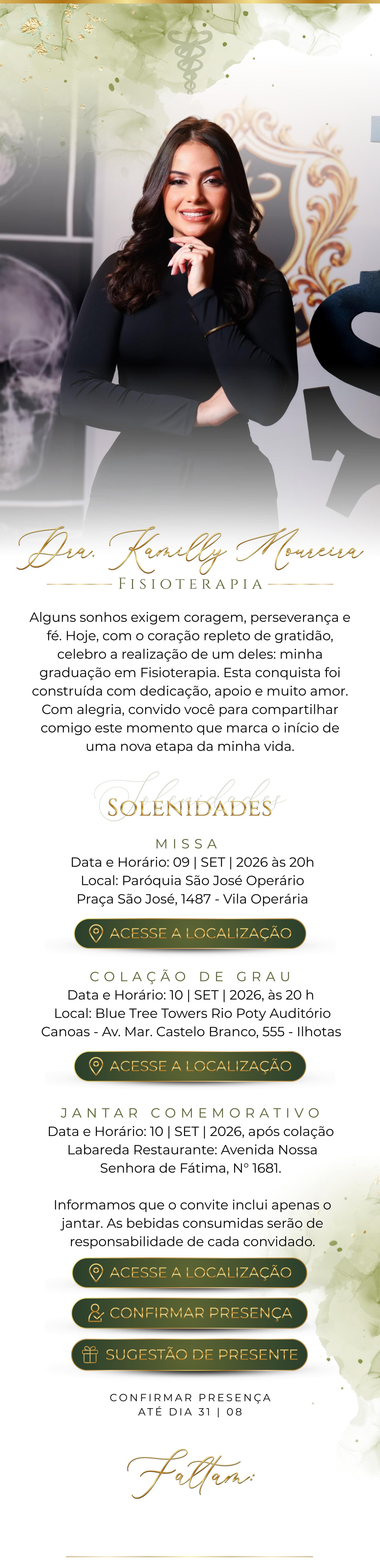 Convite de formatura