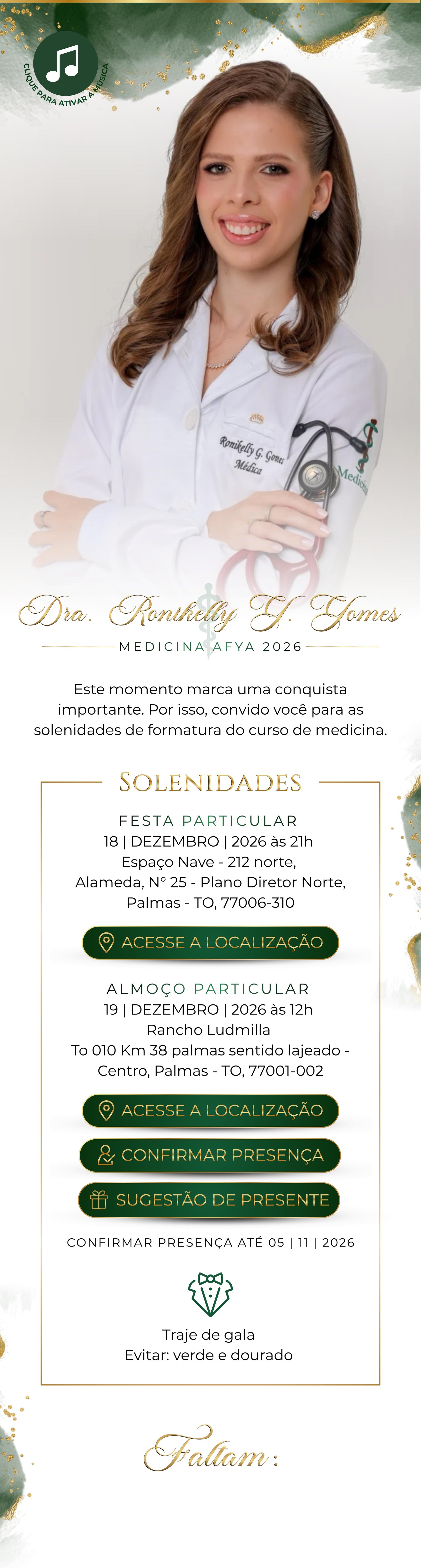Convite de formatura Ronikelly Gomes