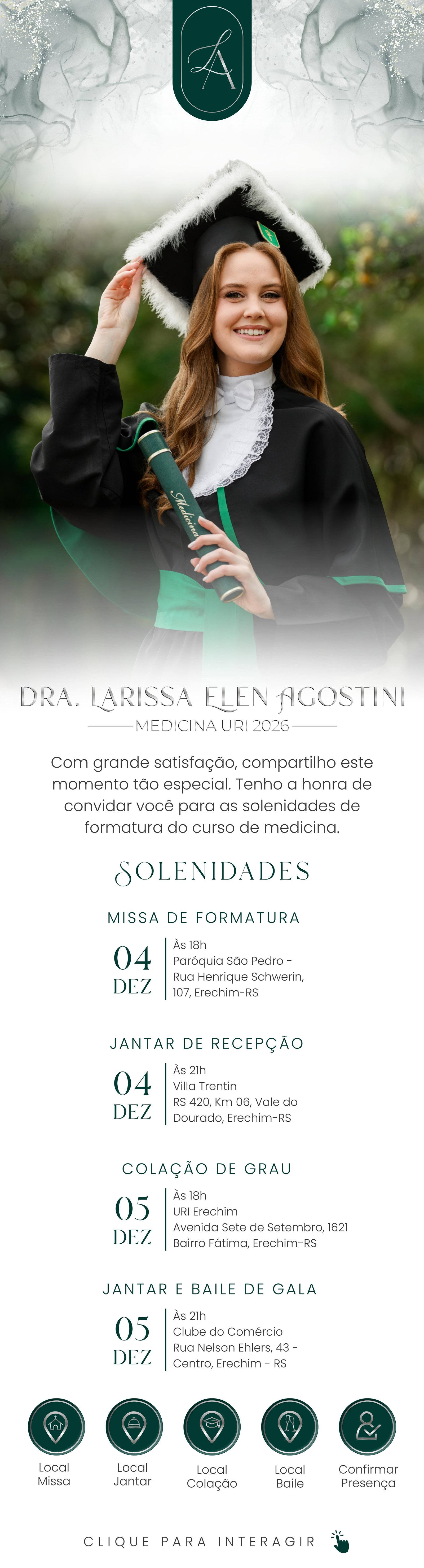 Convite Dra. Larissa