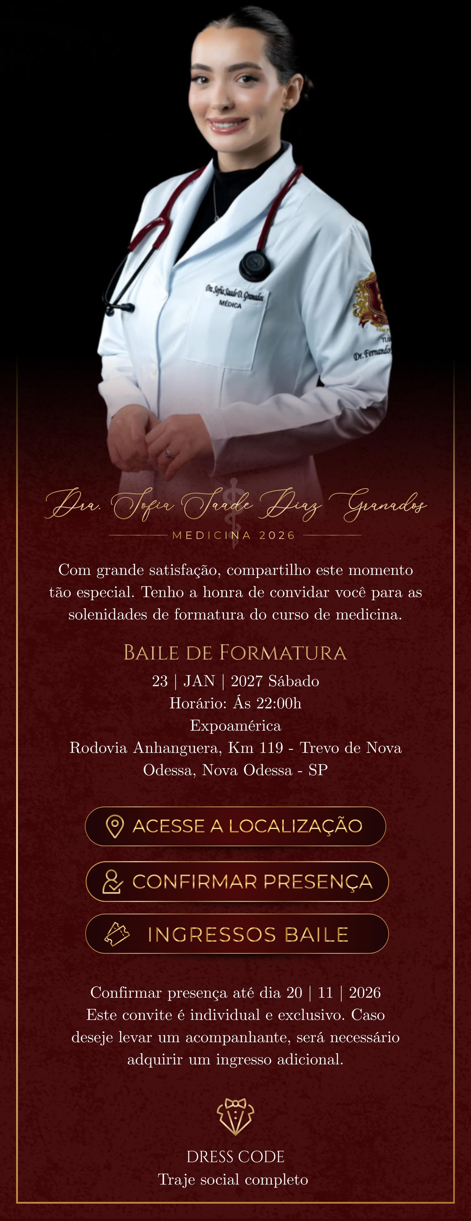 Convite de formatura