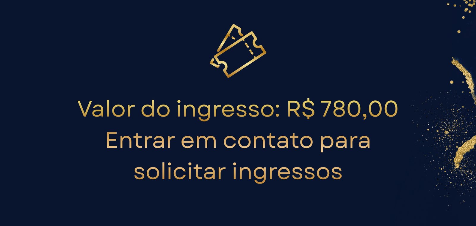 Informações sobre os ingressos do baile
