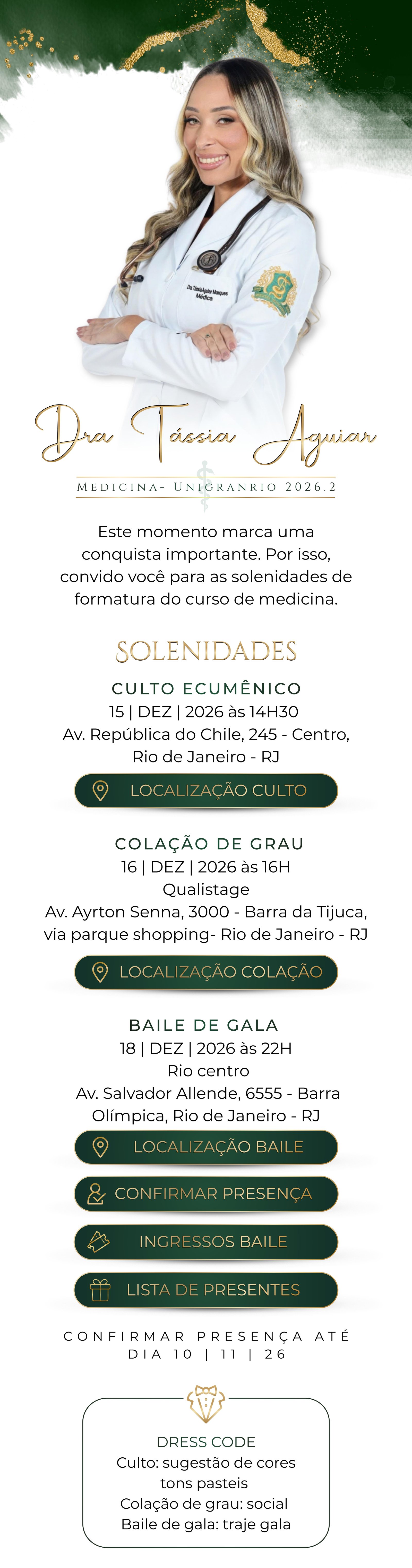 Convite Dra. Tássia Aguiar - Parte 1