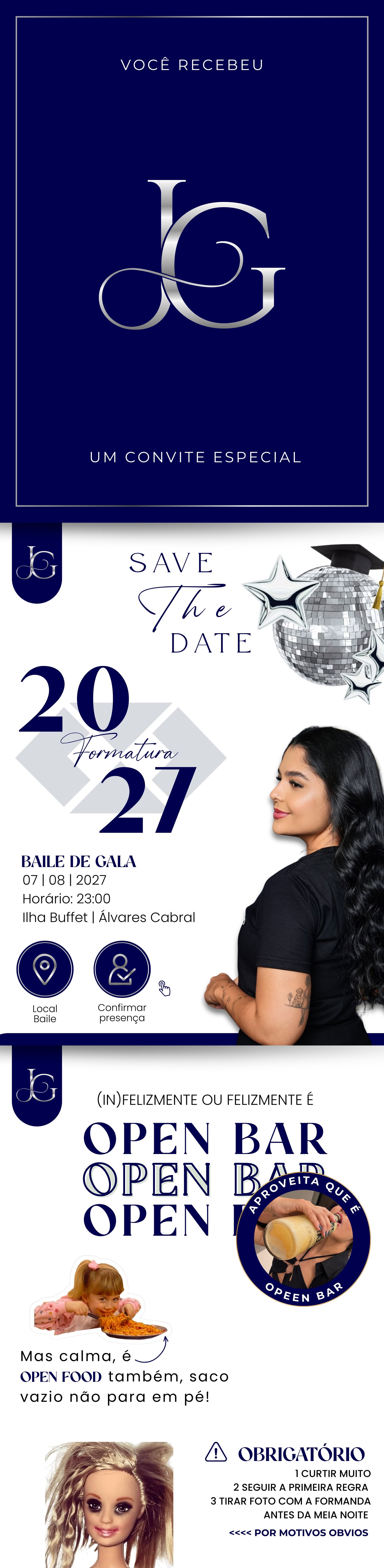 Convite de formatura Joicy - Parte 1