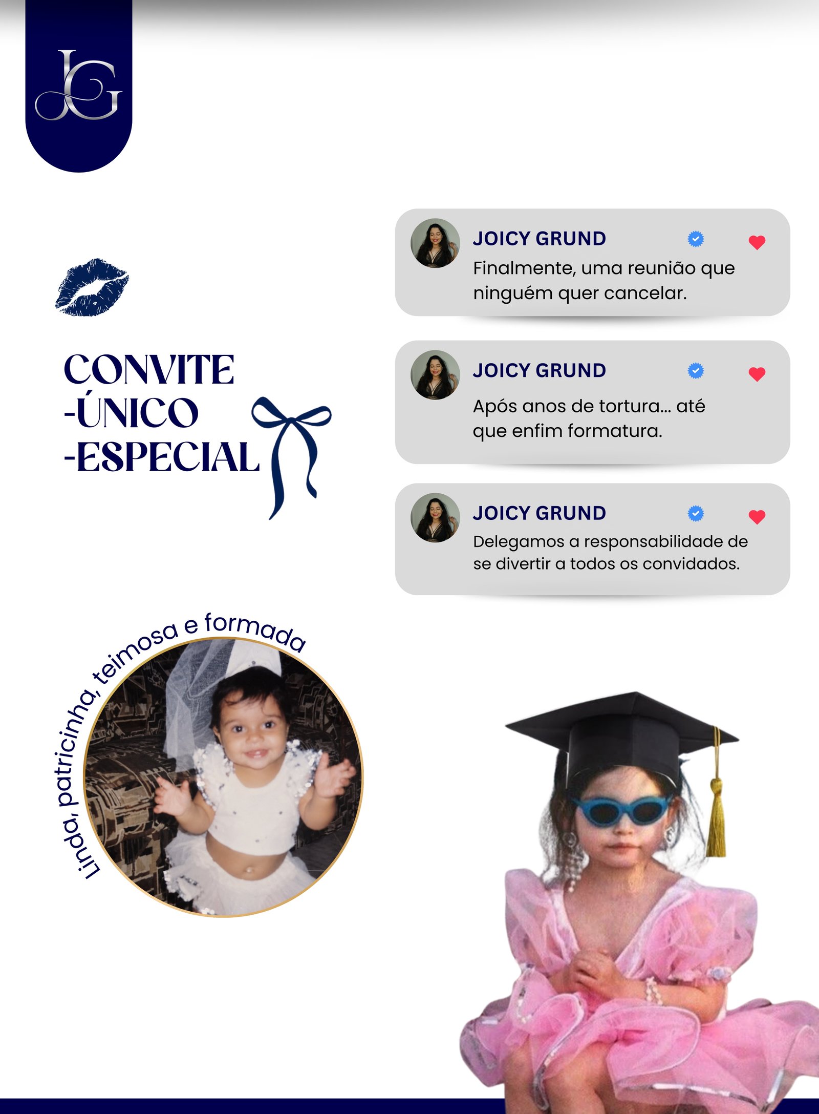 Convite de formatura Joicy - Parte 3
