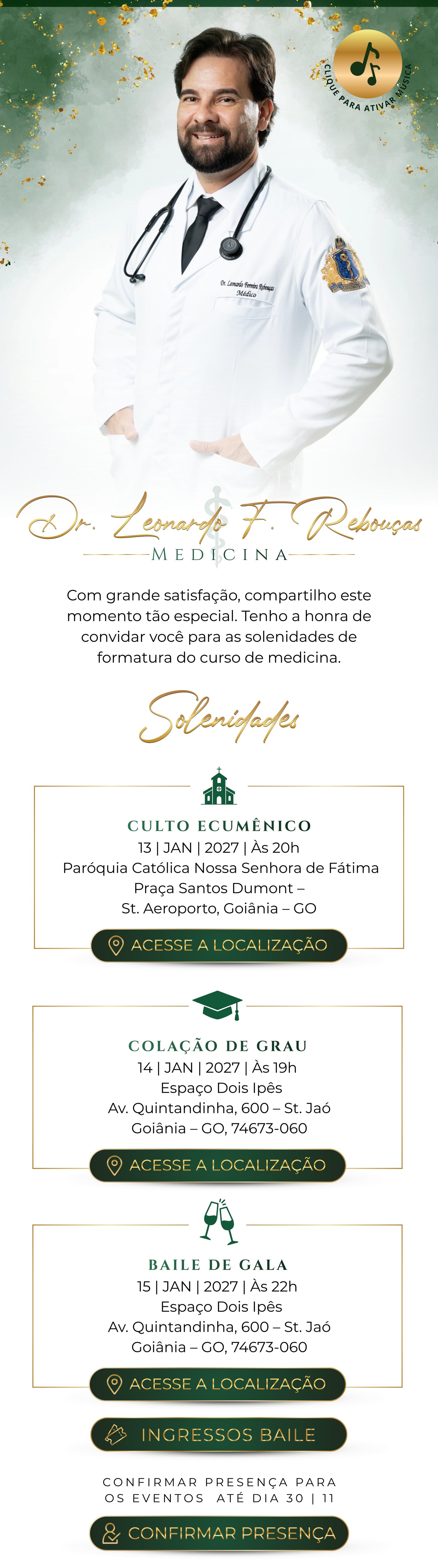 Convite de formatura Leonardo