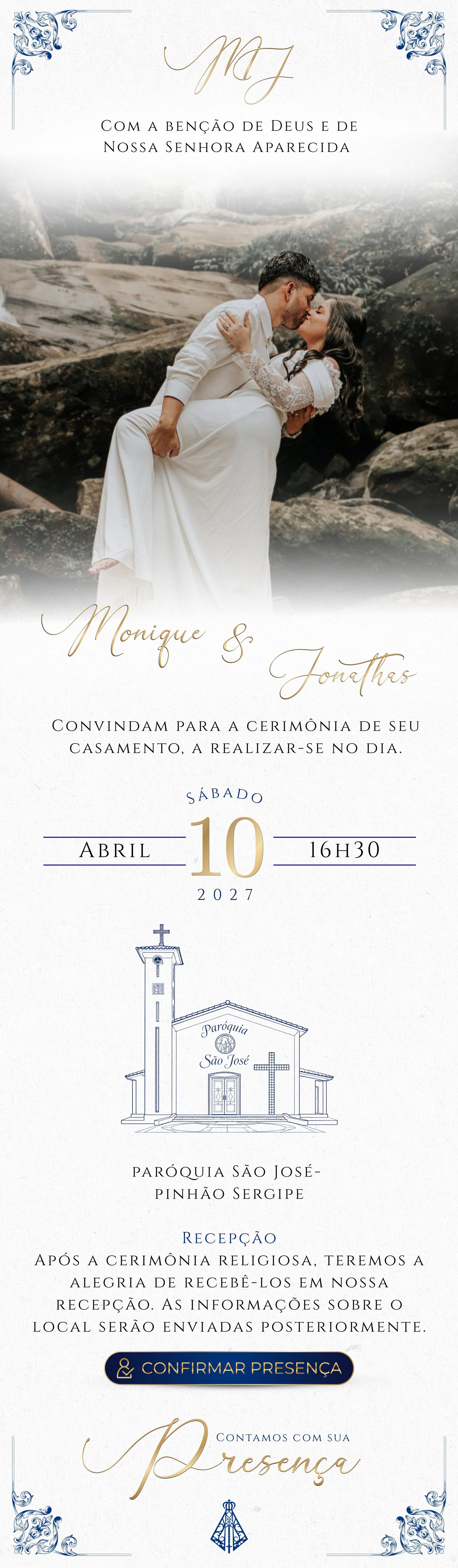 Convite de Monique e Jonathas