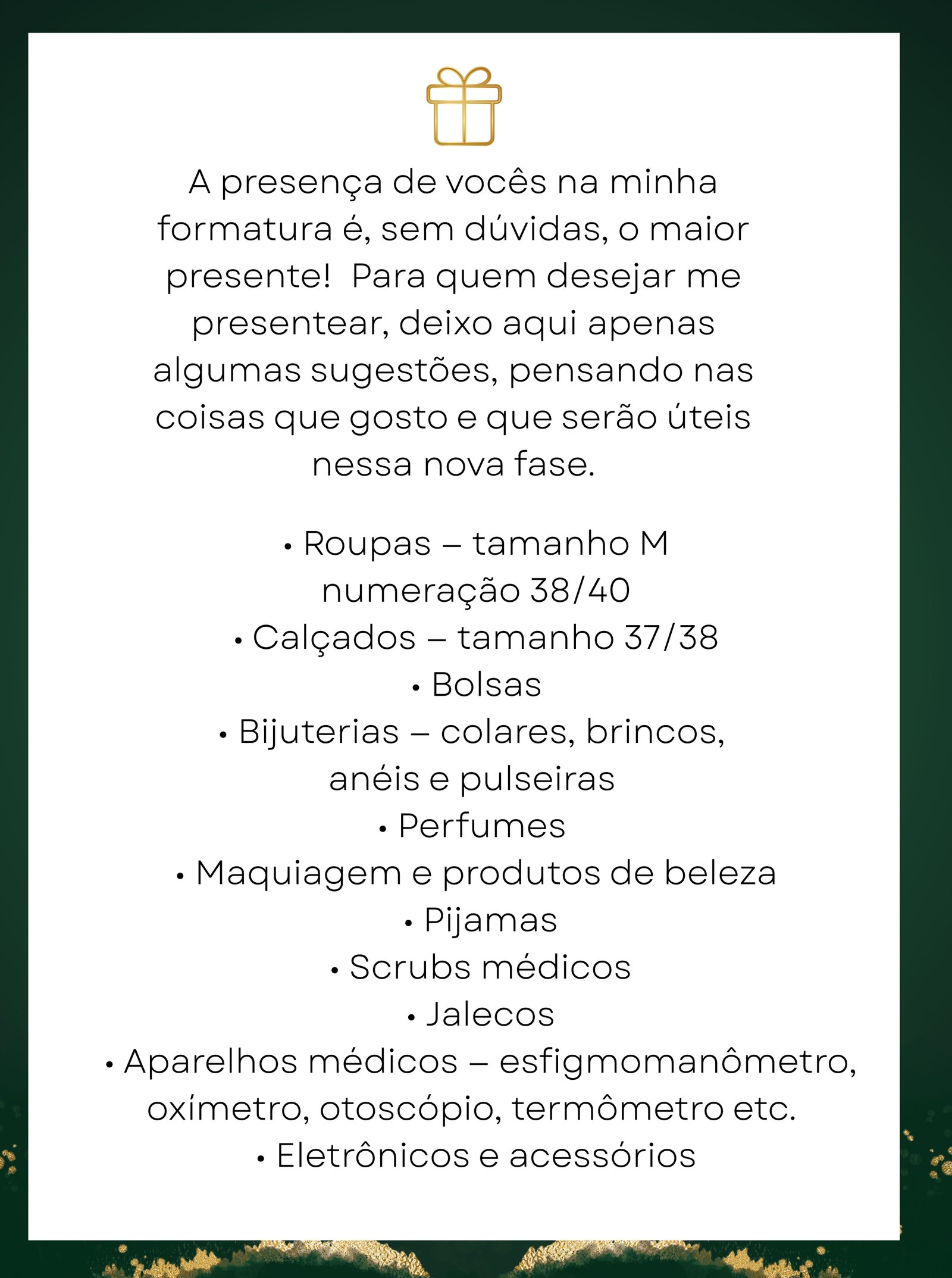 Sugestão de presente