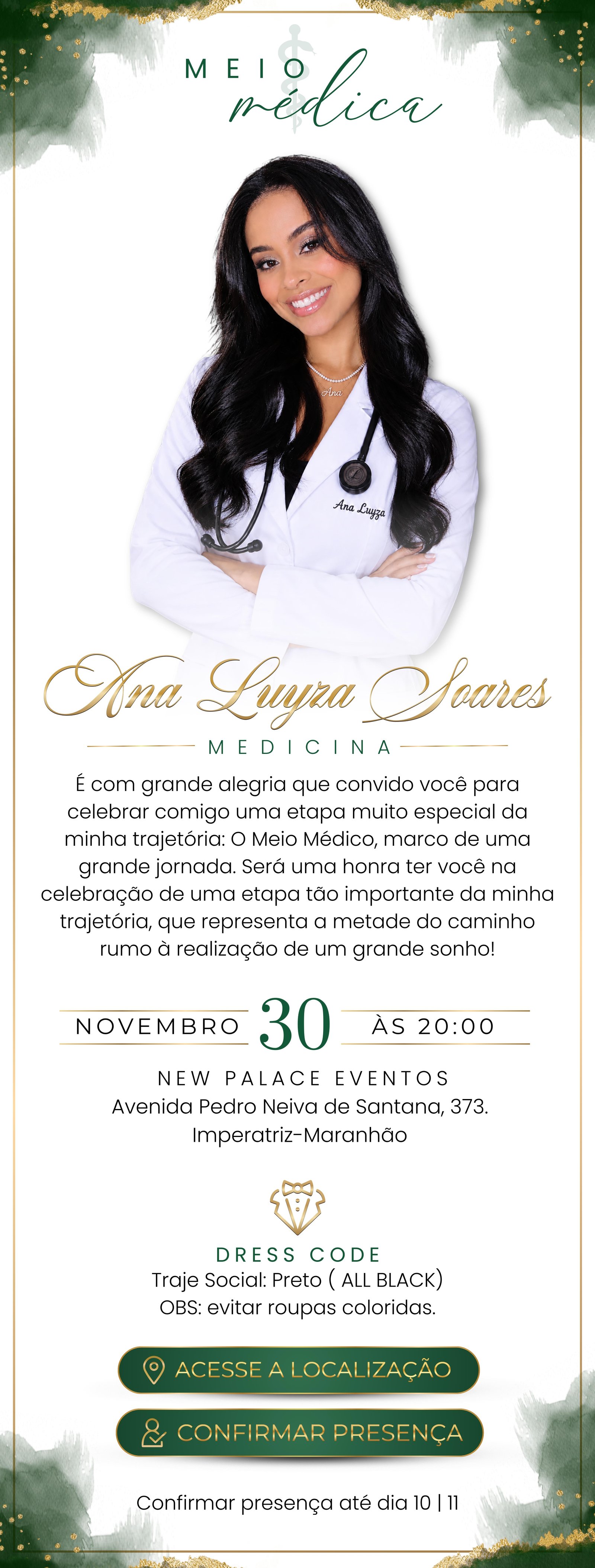Convite de Ana Luyza Soares
