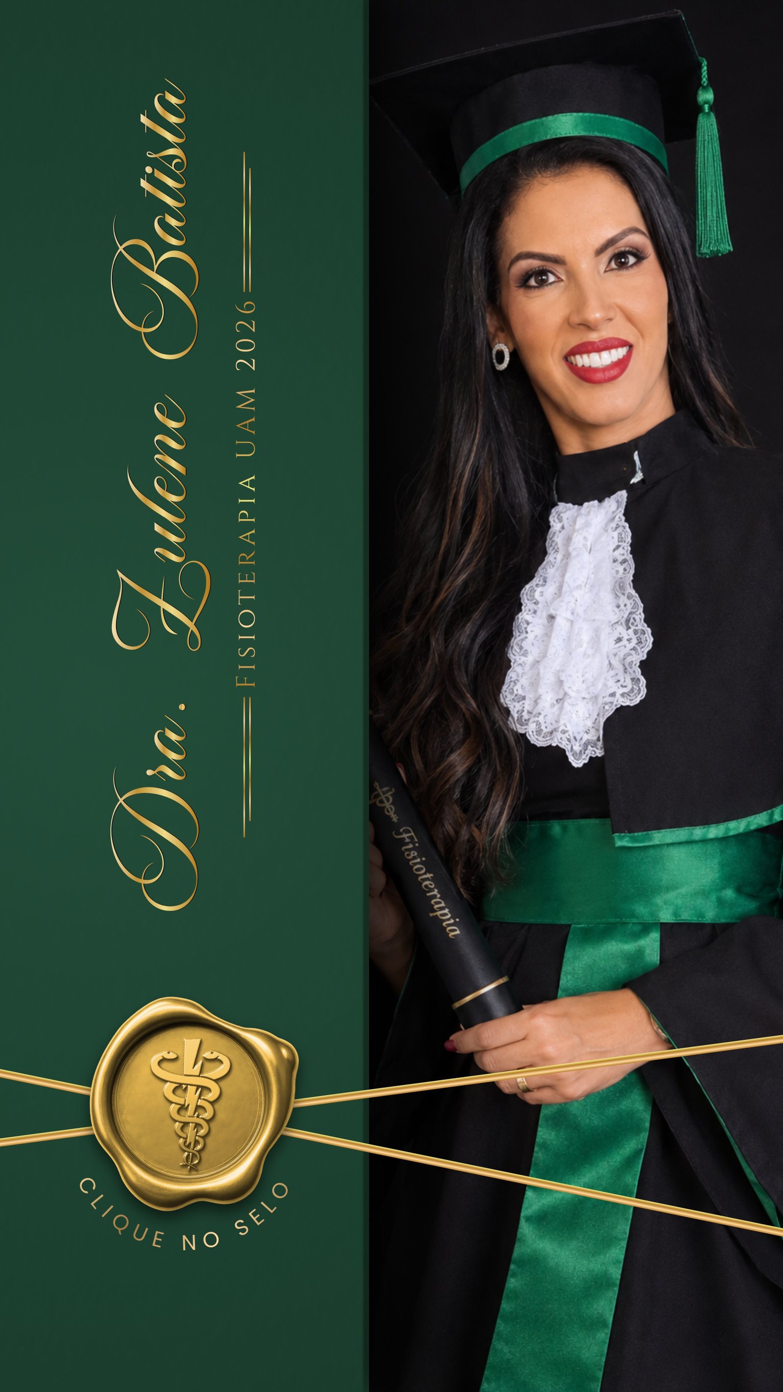 Capa do convite de formatura de Zulene Batista