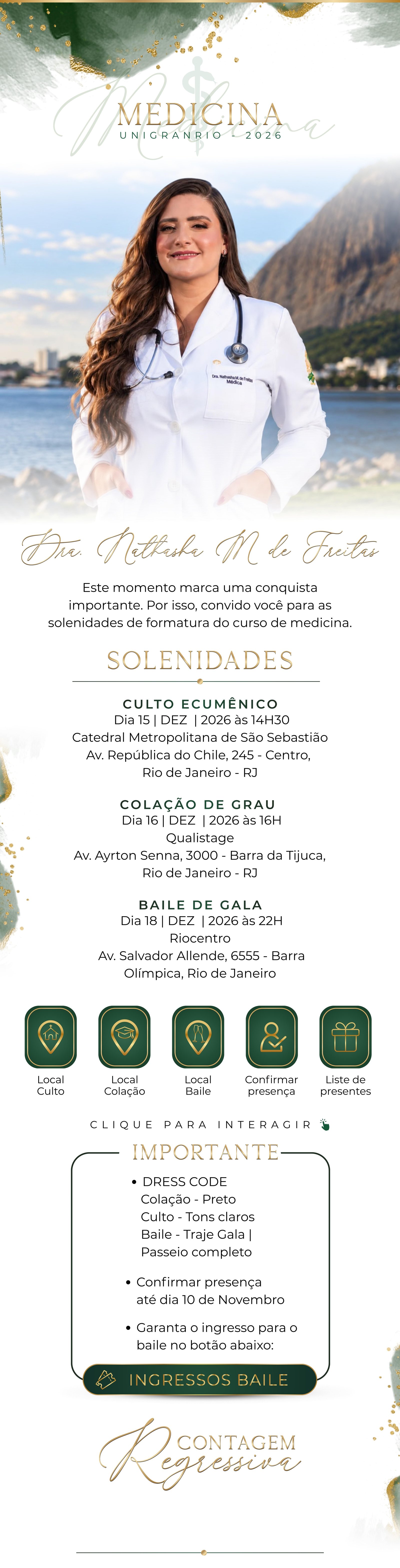 Convite de formatura Medicina