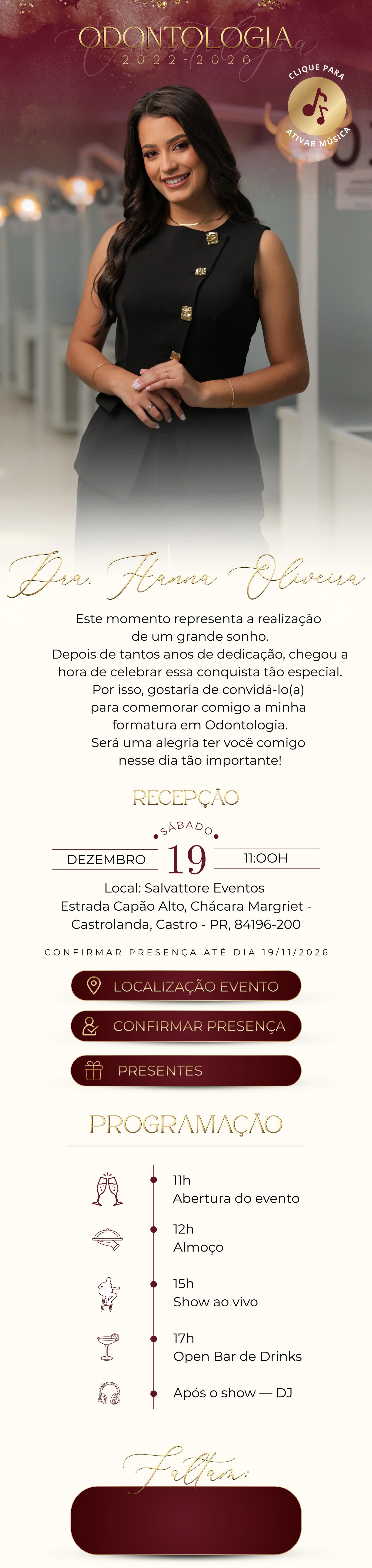 Convite de formatura