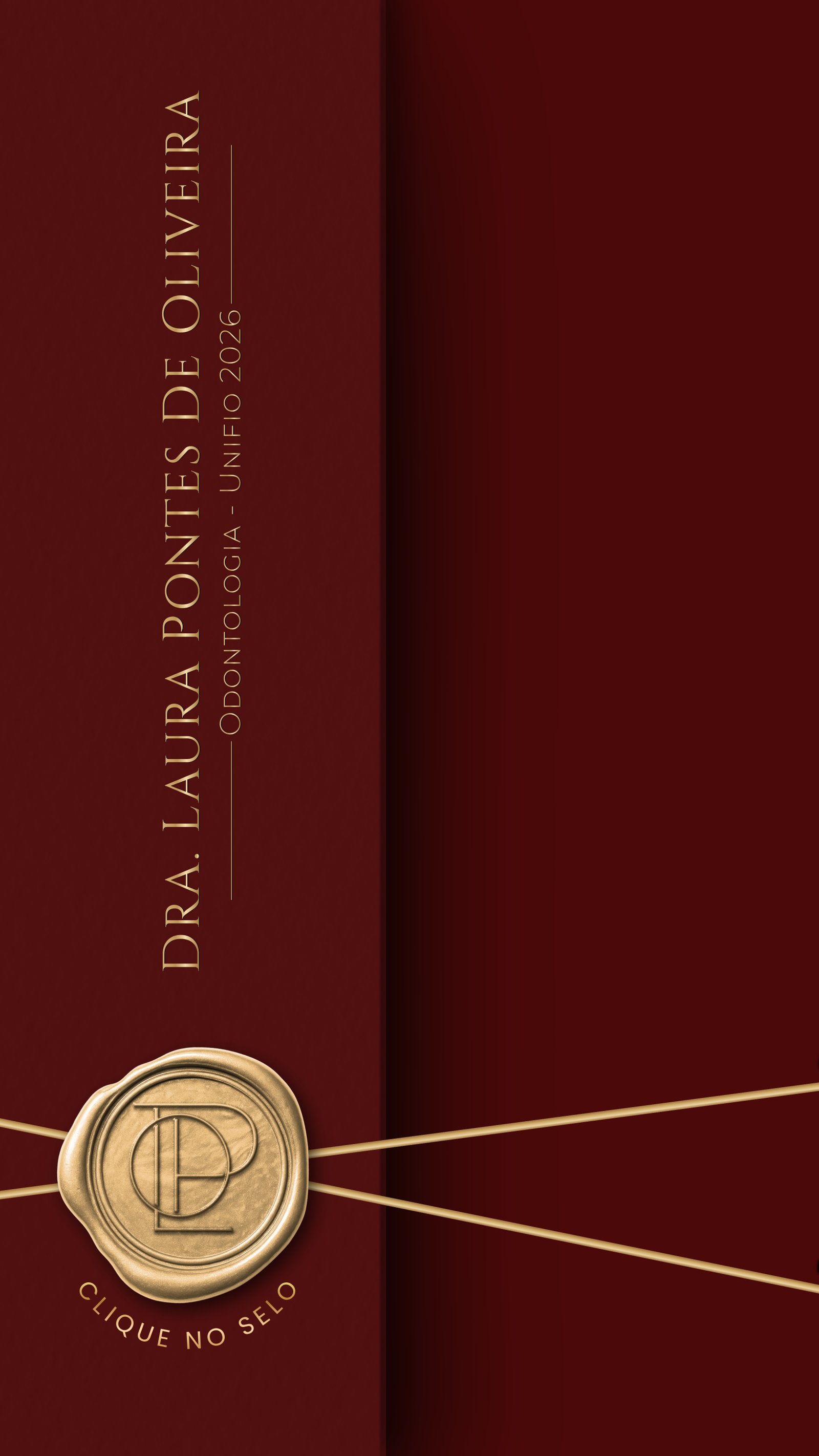 Capa do convite de formatura da Dra. Laura Pontes de Oliveira