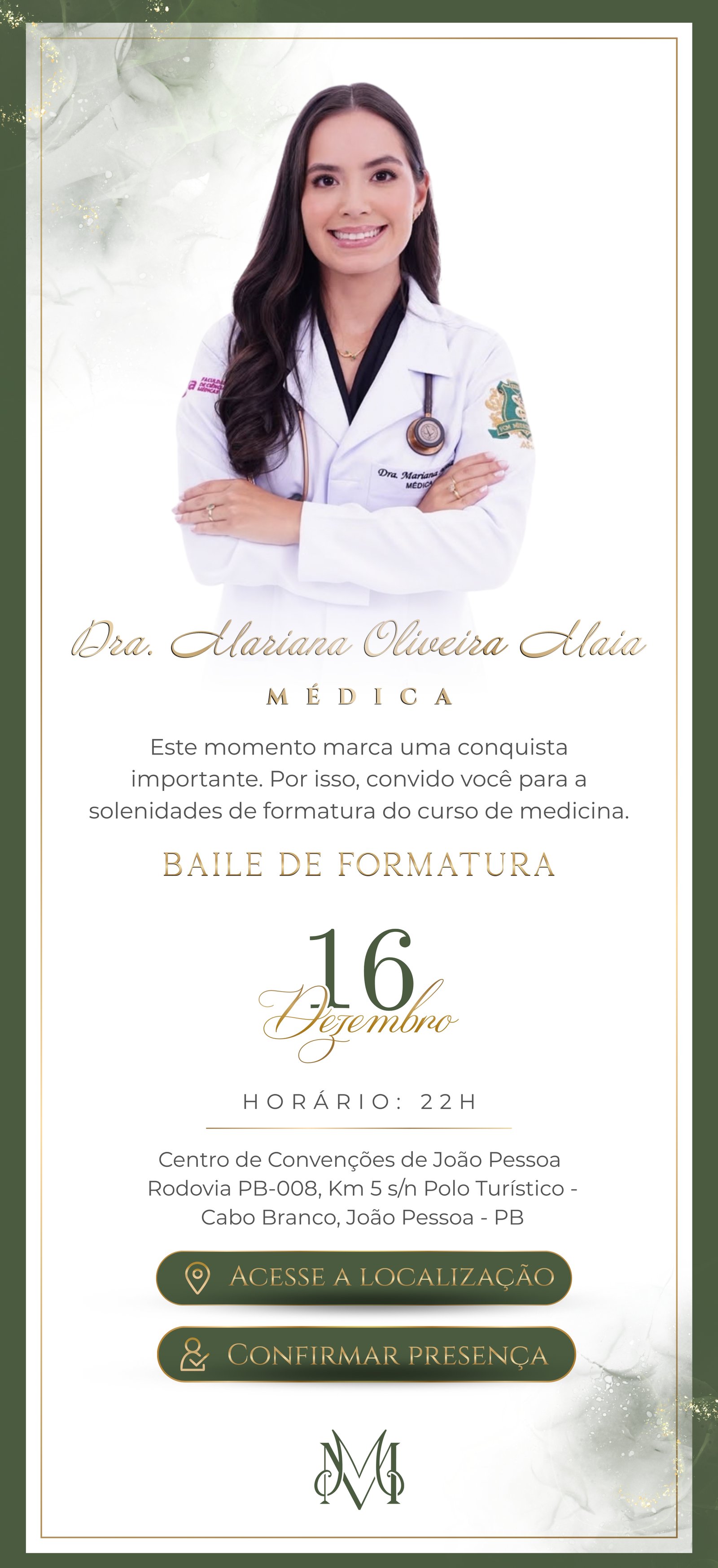 Convite de formatura de medicina