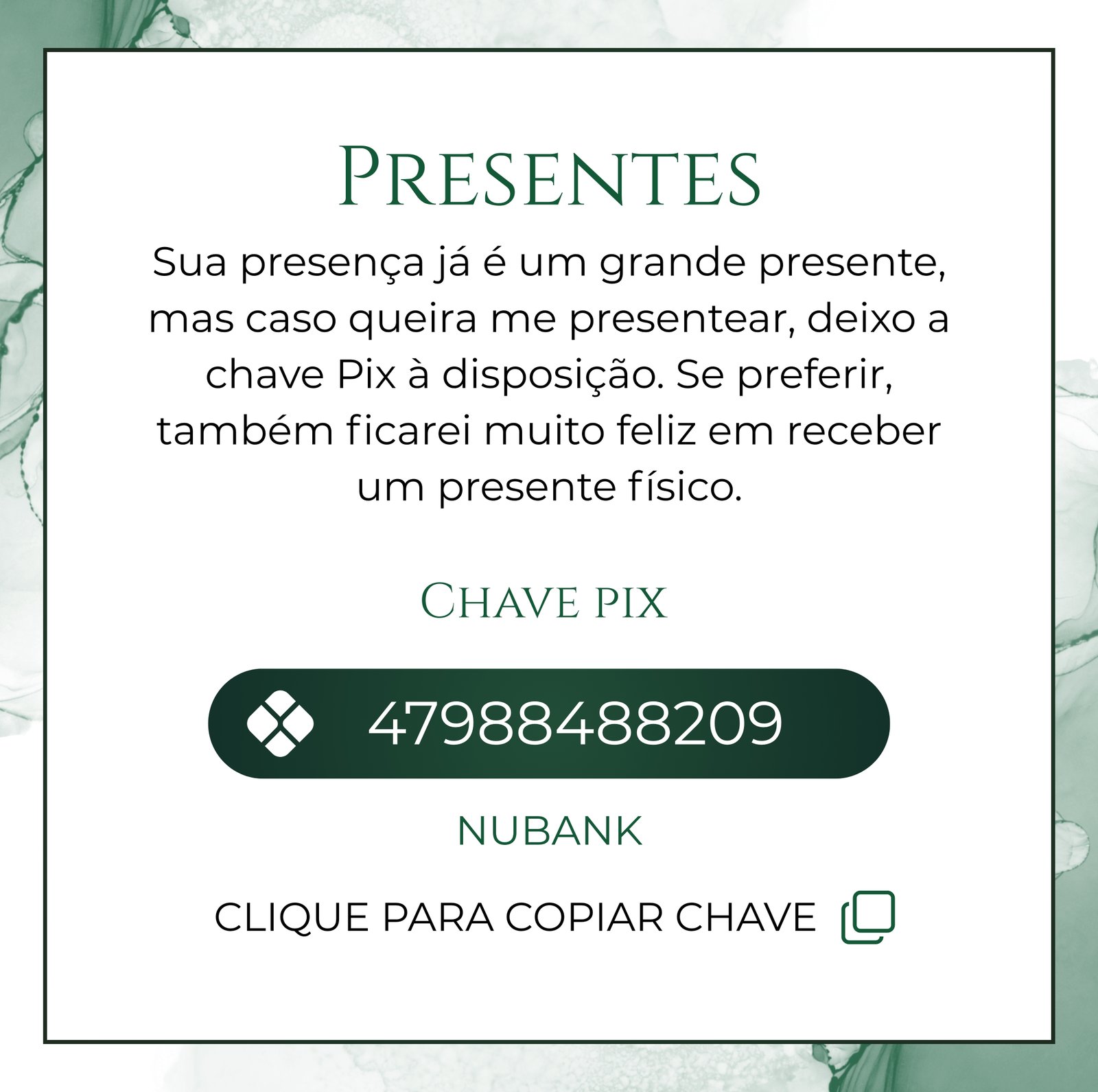 Informações para presentear Thais