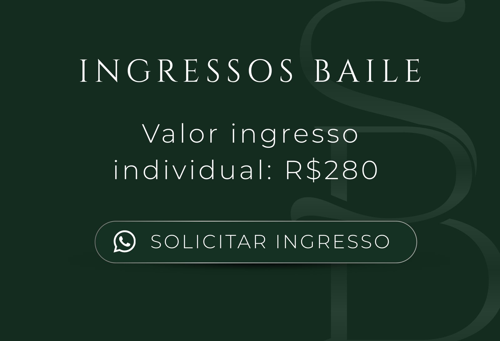 Informações para garantir os ingressos do baile de formatura