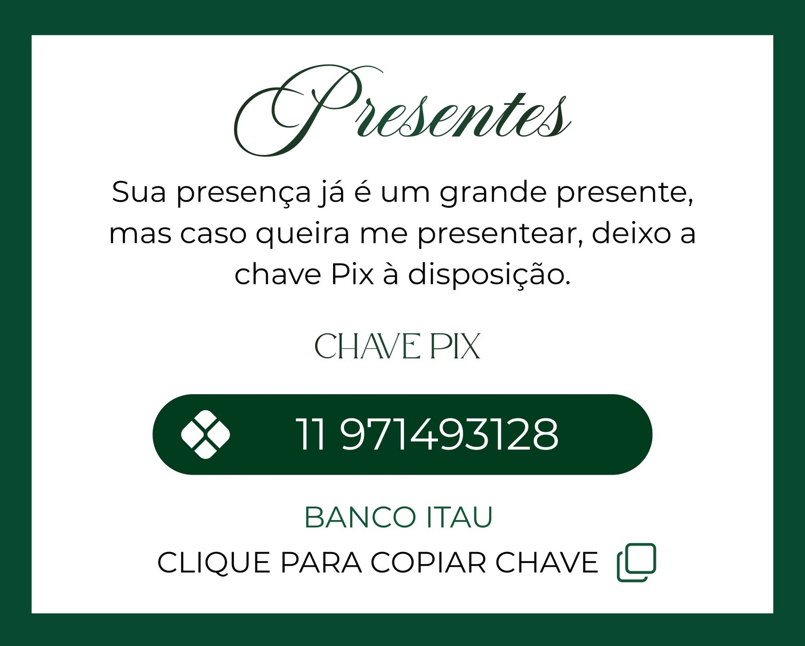 Informações para presentear Zulene